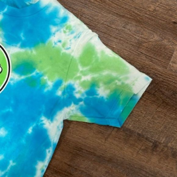 Buc'ees Hawaiian Tie-Dye Shirt Lei'd Back Men's Size Small Blue Green - Picture 6 of 6